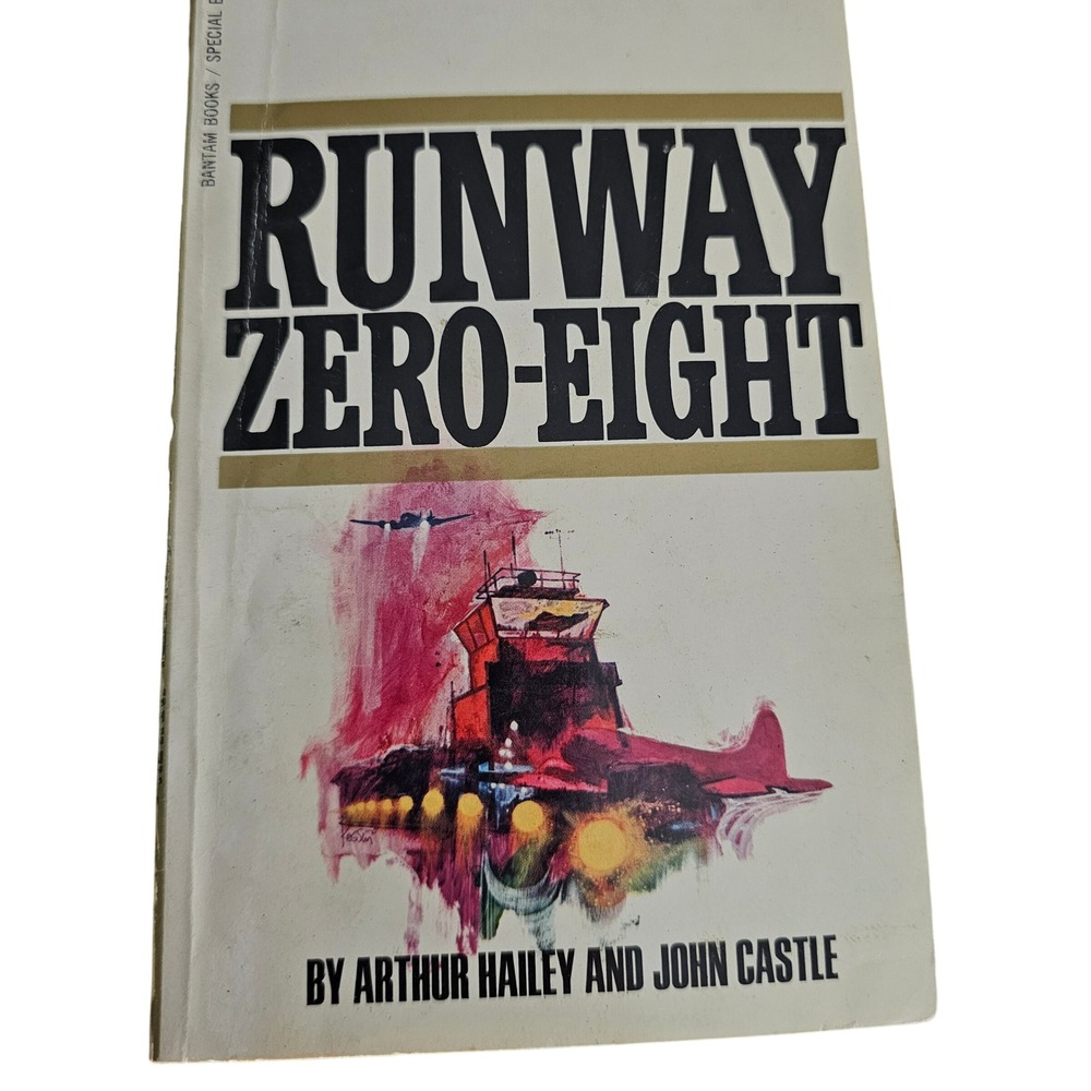 Runway Zero-Eight Arthur Hailey John Castle Vintage Bantam Paperback Thriller